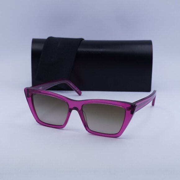 Final Price! Saint Laurent SL276 MICA 061 Cyclamen/Khaki Sunglasses - Picture 1 of 13